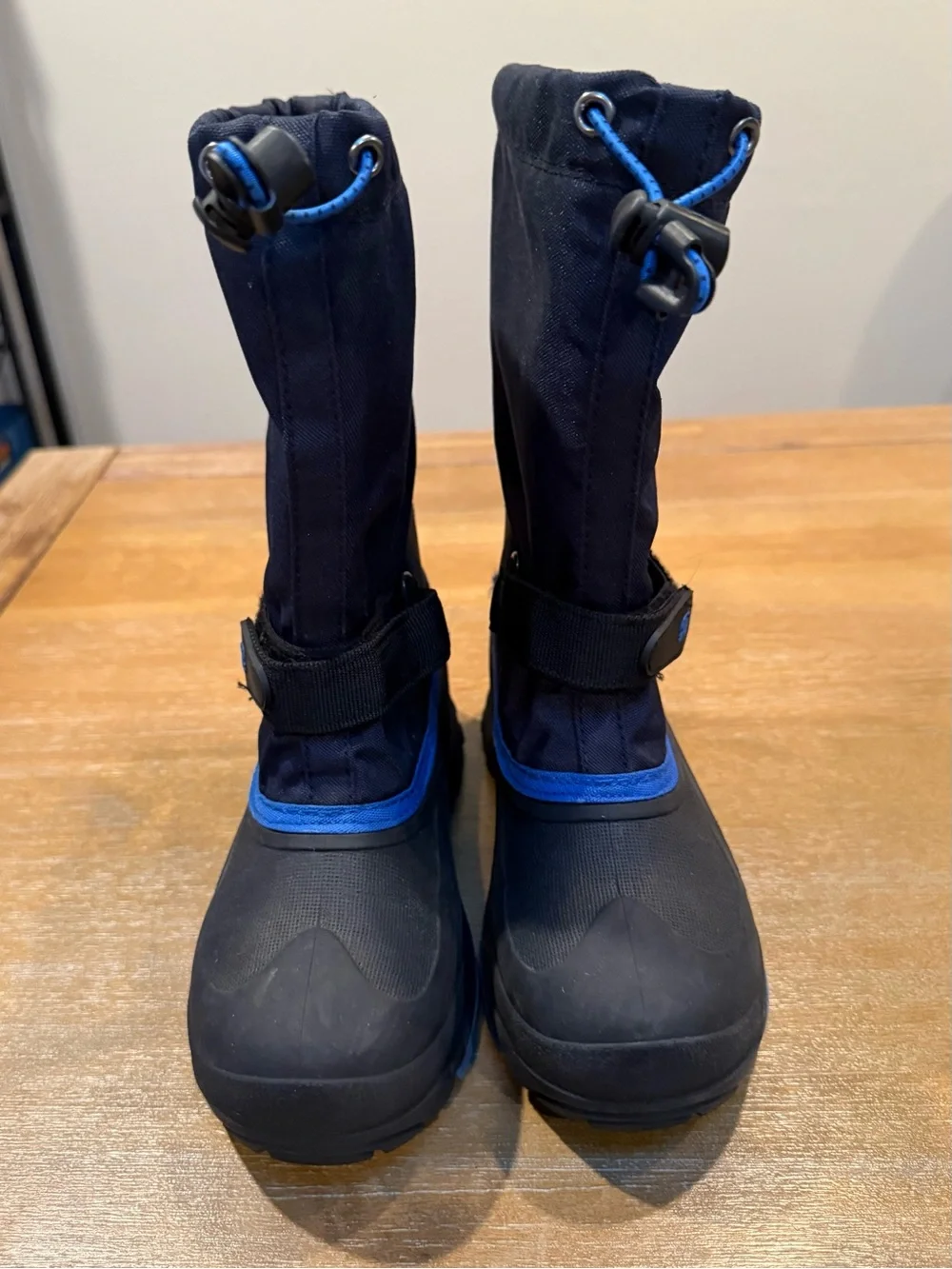 Kamik Youth Waterbug 5 Winter Snow Boot Waterproof Black Blue Size 4
